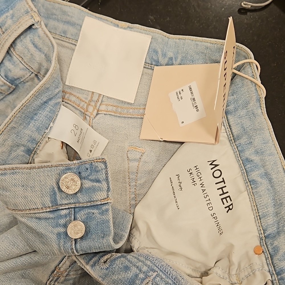 💕MOTHER SUPERIOR💕 High Waisted Spinner Skimp Jeans ~ Pre-Party 28 NWT - Picture 17 of 17